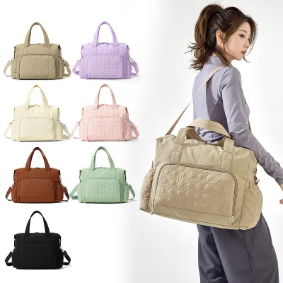 New Fashion Large Capacity Nylon Zipper Closure Waterproof Dry Wet Separation Crossbody Yoga Fitness Portable Travel Bag