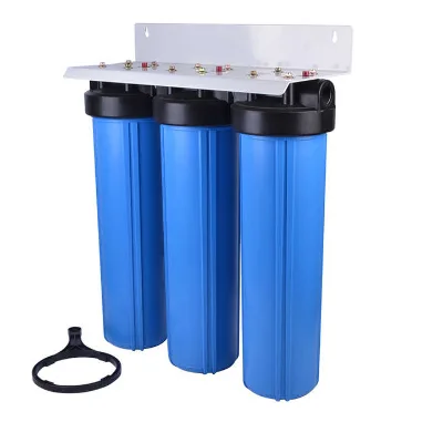 House 2.5*20 Inch Big Blue Jumbo Triple Water Filter Activated Carbon Water Purifier Filter Housing