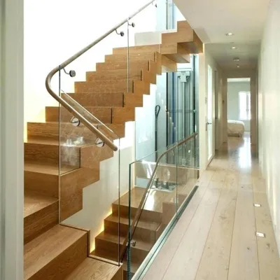 sawtooth stringer staircase with close riser customized