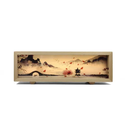 Dropshipping CJH Light Shadow Atmosphere Lamp Chinese Style Famous Painting Touch Sensitive Small Night Light Novelty Gift