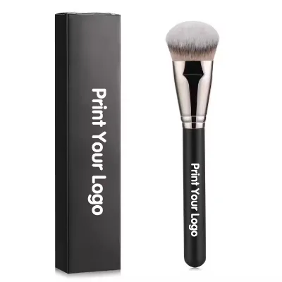 Direct Factory High Quality Custom Logo Wood Handle Makeup Brush Set Synthetic Foundation Concealer Brush Private Label