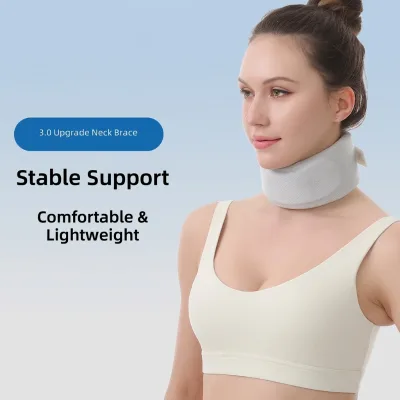 Customizable Logo Sponge Neck Brace Forward Head Posture Support Adjustable Tightness Secure Breathable Design (Polyester)