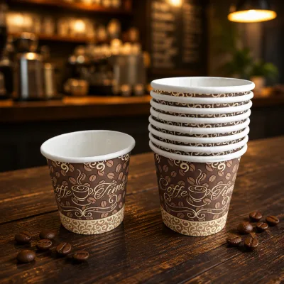 2.5oz 3oz 4oz 7oz 8oz 9oz 10oz 12oz 14oz 16oz 20oz 22oz Disposable Cafe Single Walls Coffee Paper Cup With Lid