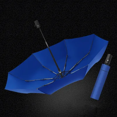 21 Inch 8K Compact Automatic Open Strong Windproof Fully Automatic Three Folding Umbrella
