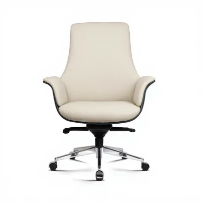 High-quality Modernity Swivel Leather Executive Office Chair Lumbar Support Adjustable Height Ergonomic Design Mesh Back School
