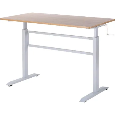 High Quality Free Sample Manual Standing Desk Adjustable Height Heavy Duty Game Desk Stand up Desk with Headphone Hook