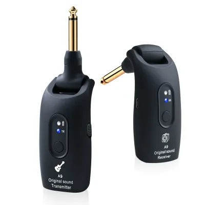 Wholesale A9 Rechargeable Wireless Guitar System UHF Guitar Transmitter Receiver for Bass Violin Keyboard