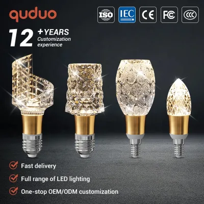Energy Saving Household Villa Hotel Chandelier Table Light Source 5W E14 E27 Crystal LED Bulb