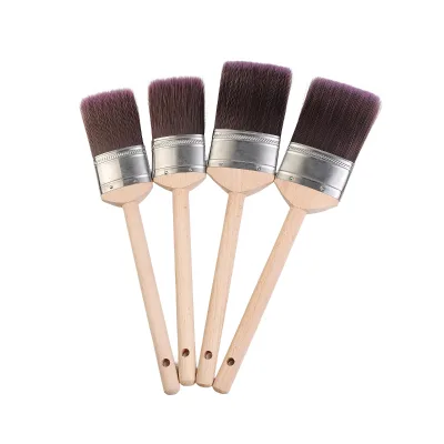 Holt Sale in Australian House Decorative Paint Brush Long Wooden Handle Purple and Coffee Tapered Filament Oval Paint Brush