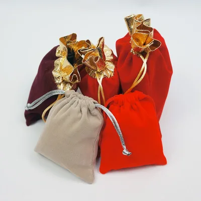 Hot Sale Lipstick Velvet Bag Velveteen Suede Velour Bag Velvet Bag for Bracelet Ring Earring Display