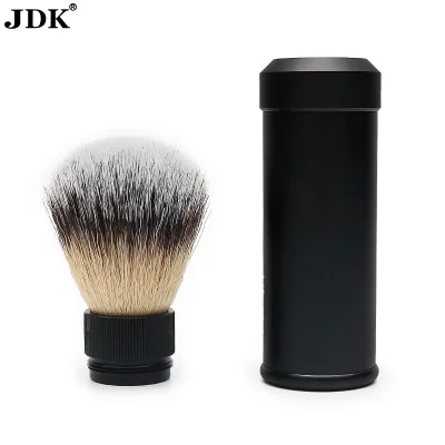 Wholesale Portable Shaving Brushes Aluminum Tube Synthetic Hair Men Handle Shaving Brush