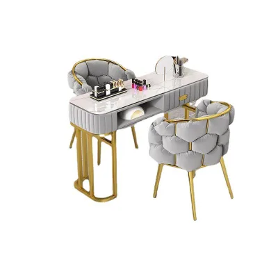 Nail Art Table and Chair Set Internet Celebrity Table and Chair Set Single Double Light Luxury Simple Modern