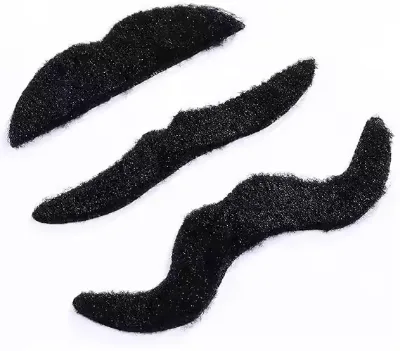 Hot Sealing Self Adhesive Mustaches Novelty Stick on Mustaches Facial Hair Novelty False Mustache for Halloween Party