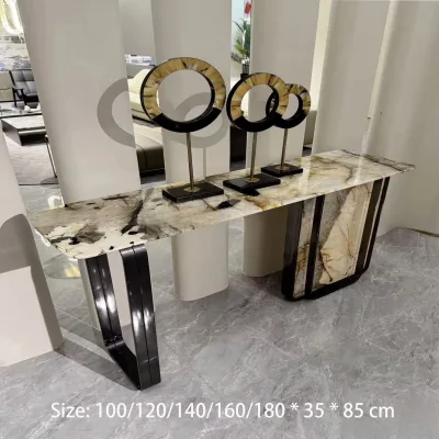 Minimalist Luxury Marble Eco-Friendly Living Room Entrance Foyer Table Modern Designer Style for Villa Hotel & Restaurant Use