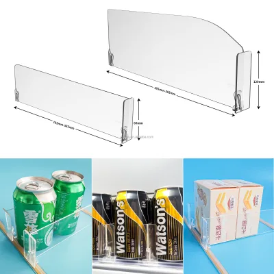 Adjustable Transparent Plastic Display Stand Shelf Organizer Divider Light Duty Eco-Friendly Supermarket Use