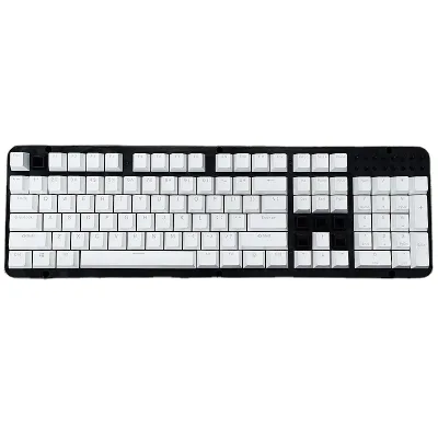 Mechanical Keyboard Keycap White and Black DIY Personalized Transparent and Wear-resistant ABS Luminous Cross Shaft 0EM Height