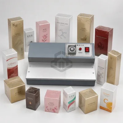 Mini Desktop Cellophane Wrapping Machine for Cosmetic Gift Box Packing