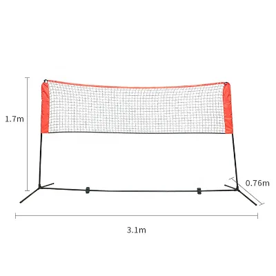 Height Adjustable Badminton Net Tennis Volleyball Net with Stand Frame