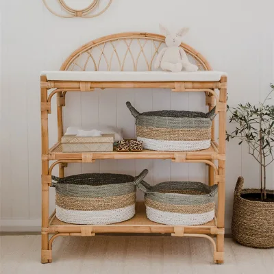 Rattan Baby Change Table/ Wicker Storage Table Wholesale Rattan Furniture