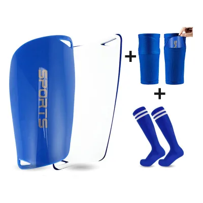 Adult Youth Kids 3 in 1 Anti Slip Long Football Grip Socks Leg Protector Cover Sleeves Soccer Shin Guard Set