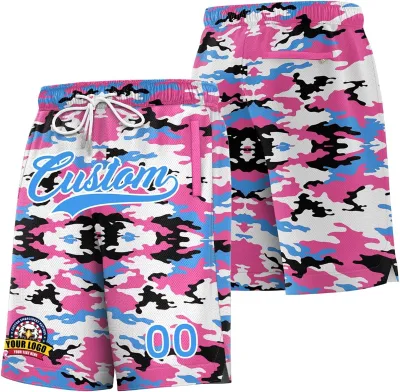 Custom logo Stitched Men Youth Camo Basketball Shorts Athletic Gym Training Shorts Design Sublimation Print Basketball Shorts