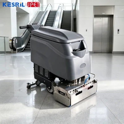 Electric New Automatic Stair & Escalator Cleaning Machine with 500W Suction Motor for Airport and Supermarket Use
