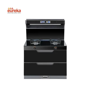 High Quality Gas/Electric Home Kitchen 3-in-1 Integrated Stove with Oven Cooker Smoke Extractor and Disinfection Cabinet
