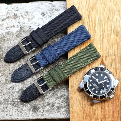 Cheap Price for Some Stock Leather Nylon Watch Strap 22mm Quick Release Buckle Watch Band