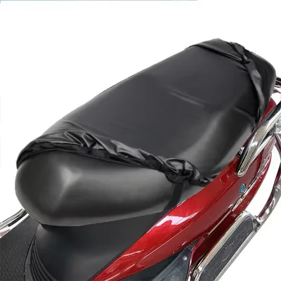 Universal Motorcycle Seat Cover TPU Leather Stretchable Waterproof Breathable Black Cushion Cover Protector for Motorcycle