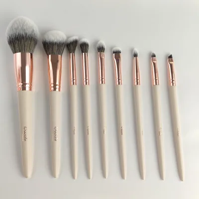 Professional Rose Gold Makeup Brush Set Premium Synthetic Bionic Fiber Foundation Powder Eyeshadow Brushes Private Label