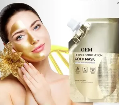 24K Gold Facial Lotion Snake Venom Peptide Gel Moisturizing Firming Anti-Aging for Skin Fine Lines Repair Adults' Body Use Mask