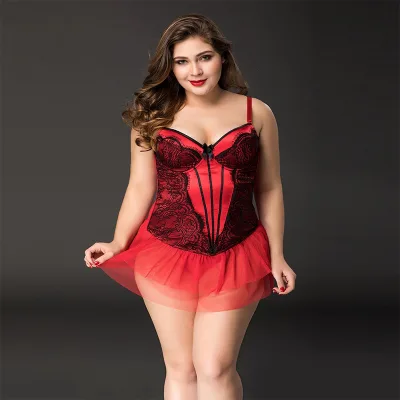 Women's Sexy Plus Size Lingerie See-through Lace Underwear Temptation