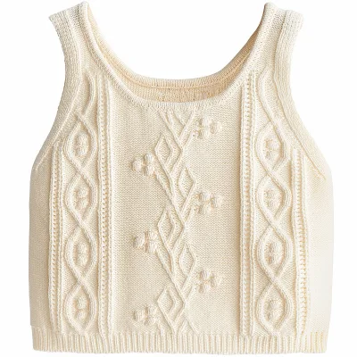Custom OEM Baby Knit Vests & Waistcoats Summer Sleeveless Knit Vest 100% Cotton Knitted Sweater for Baby