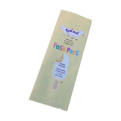 Disposable Biodegradable Custom Printed Ice Cream Popsicle Package Wrappers Heat Seal Packaging Popsicle Bags