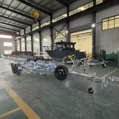 Factory Wholesale Dual-axle Hot-dip Galvanized Trailer for 8m Fishing Boat