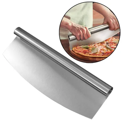 Cathylin OT20110 Eco-Friendly 13 Inch Stainless Steel 430# Pizza Cutter Knife with Shape Blade Sliver