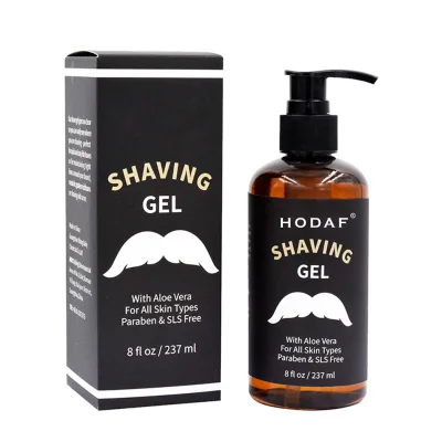 Wholesale Hyaluronic Acid Transparent Shaving Gel Men's Precision Shave Sensitive Skin Aloe Vera SLS Free Paraben Free OEM