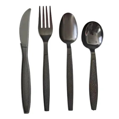 Heavyweight 4.5g PS Plastic Cutlery Set Food Grade Disposable Fork Spoon for Restaurants Dinnerware & Tableware