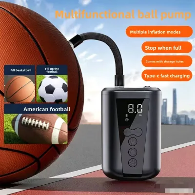 Universal Basketball & Soccer Ball Electric Automatic Inflation Air Pump with Needle Inflator Model 2026.4 for Household Use