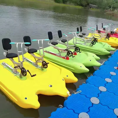 Wholesale Customized Colorful Water Sports Aqua Bike Paddle Boat Removable Aluminum Alloy 2 Person Water Bike or Cycle