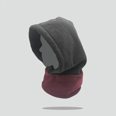 Hot Sale Fleece Balaclava Hood Windproof Unisex Winter Hat Warm Pile Lining with Logo Print