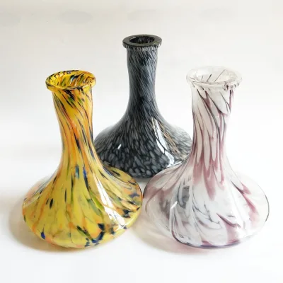 Wholesale New Colorful Hookah Glass Base 26cm Shisha Bottle Hookah Bottle Stem Kit with Customized Design