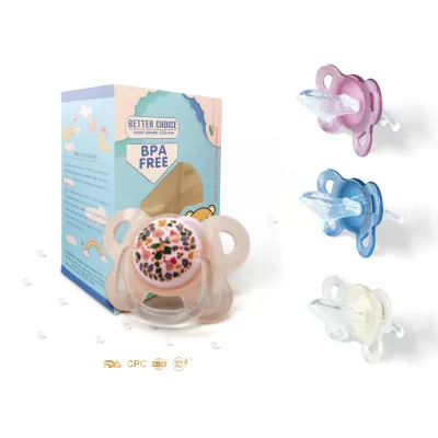 2025 New Baby Pacifier with BPA-Free Animal Pattern Nipple Shape Trendy Design for 0-12 Months Wholesale