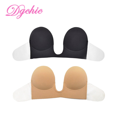 Women Strapless Breathable Cloth Silicone Invisible Adhesive Bra