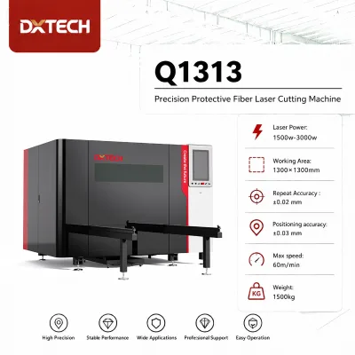 Wholesale 2000w 3000w Q1313 Precision Laser Cutting Machine with Protection Cover