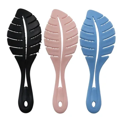 Customized logo Massage Hair Brush Heat Resistant Anti Static Blow Dryer Curved Vent Hair Brush