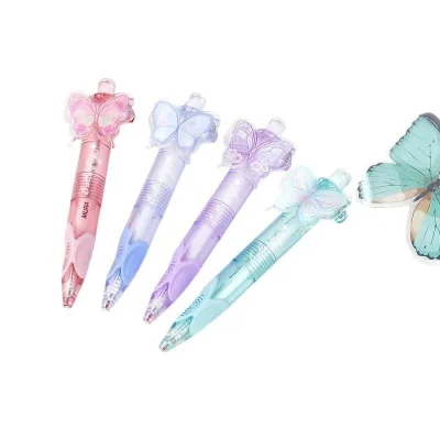 Creative Butterfly Pocket Pen Ins High Appearance Level Student Triangle PositionPress Neutral Pen Quick Dry Brush Marker