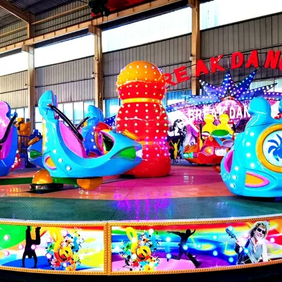 360 Degree Rotating Break Dance Amusement Ride-Steel & Fiberglass Construction Outdoor Use for Fairgrounds Shopping Malls