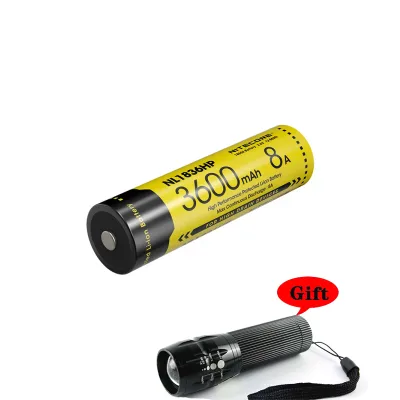 NL1836HP 18650 Aluminium High Performance Protected Li-ion 3600mAh LED Flashlight Battery with White Light