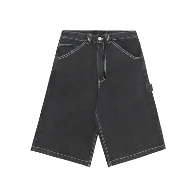 Men's High Quality Baggy Pocket Denim Shorts with Custom Logo Print Breathable Fashion Casual Jean Shorts for Summer